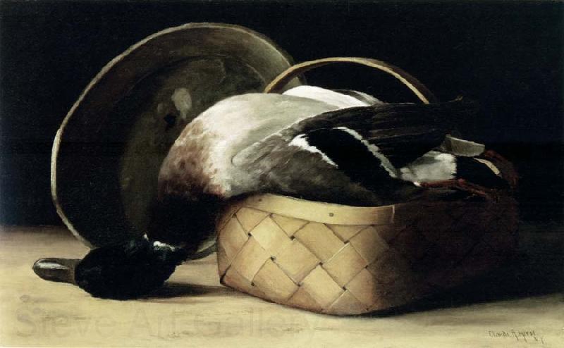 Hirst, Claude Raguet Still Life with Duck in a Basket Norge oil painting art